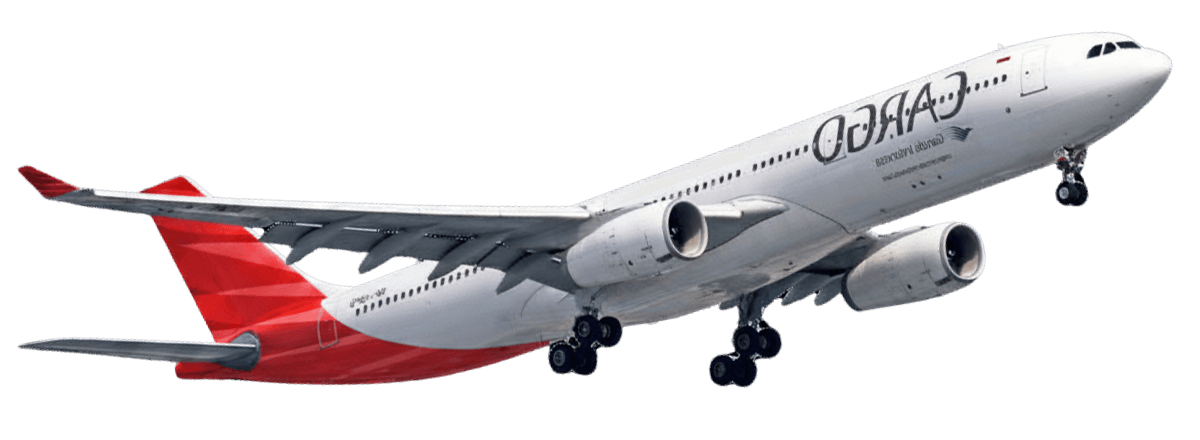 Cargo aircraft climbing after departure from Bangkok